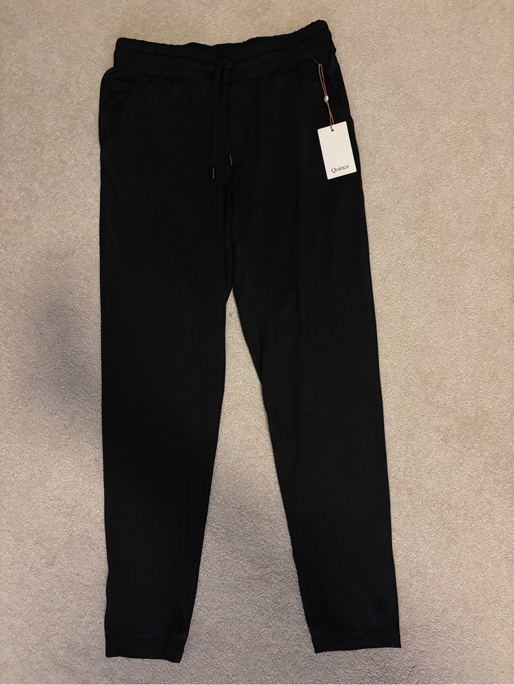 Quince Men's Black Drawstring Joggers